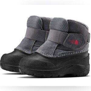 North Face Toddler Alpenglow II snow waterproof Boots zinc gray and black size 8